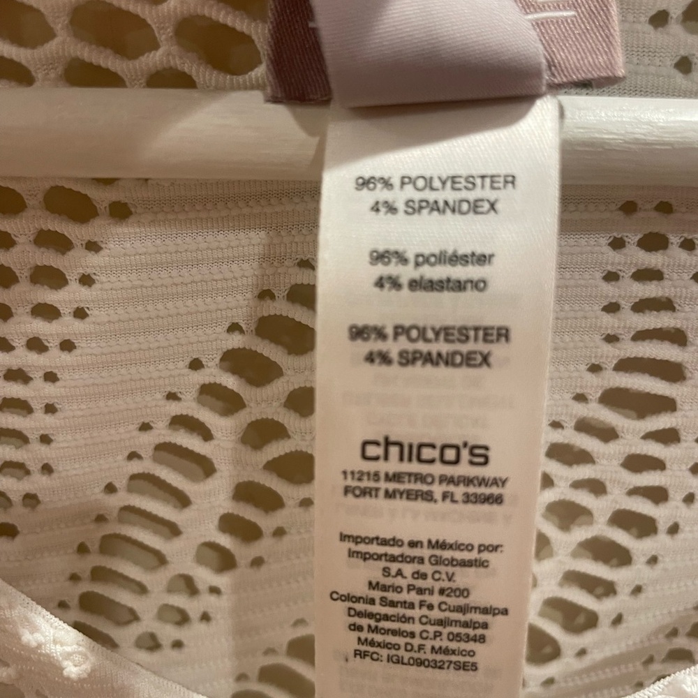 Chico’s White Cutout Coverup Shirt - Picture 6 of 6
